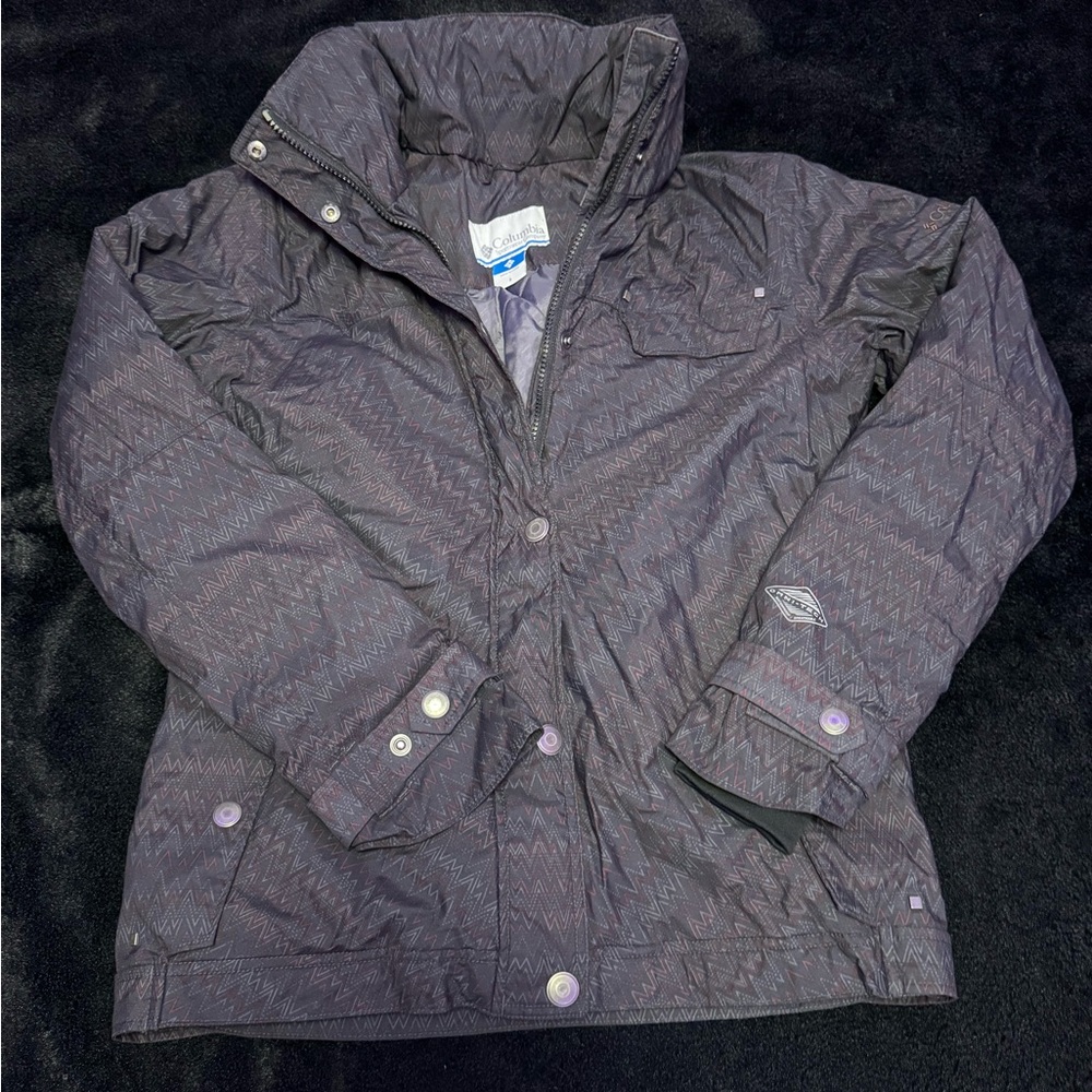 Columbia Women's Ski Jacket - Black and Purple